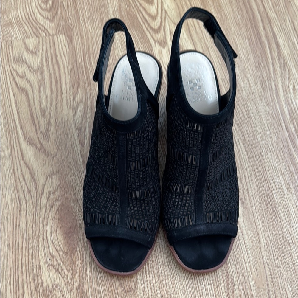 Vince Camuto Black Woven Sandals